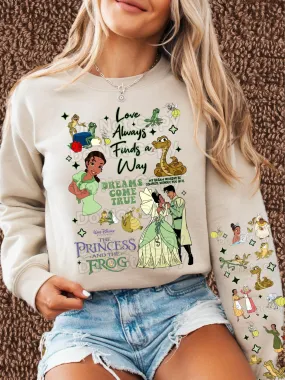 Princess T Crewneck Sweatshirtt with sleeve accent