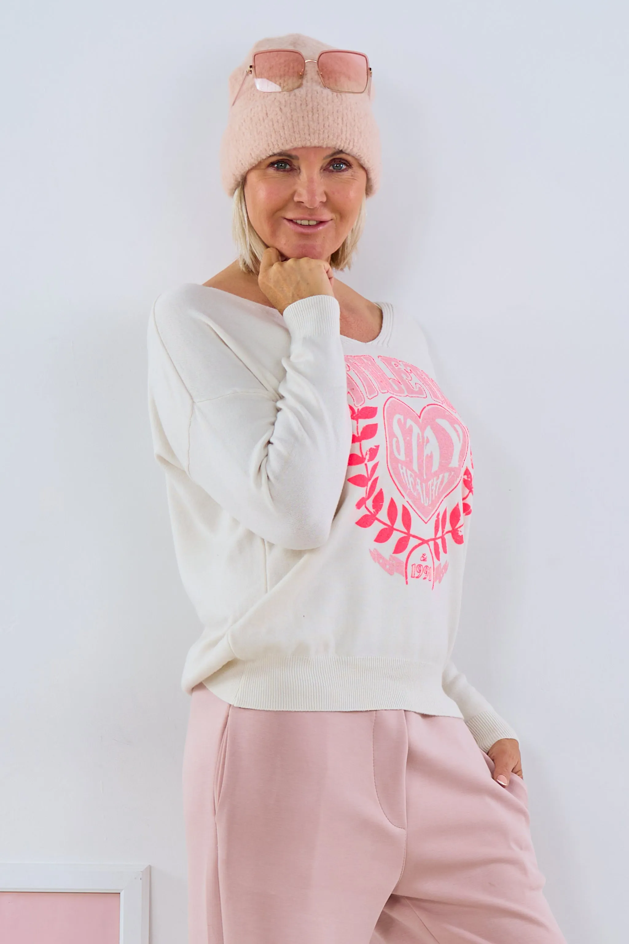 Pulli ATHLETICS, beige-pink-rosa