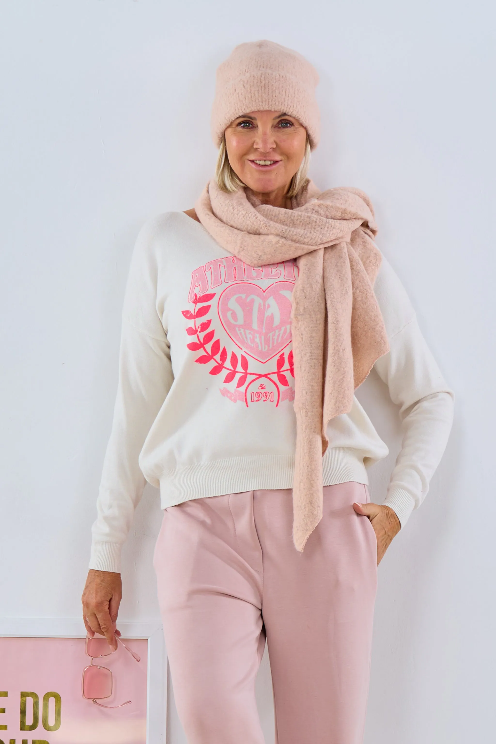 Pulli ATHLETICS, beige-pink-rosa