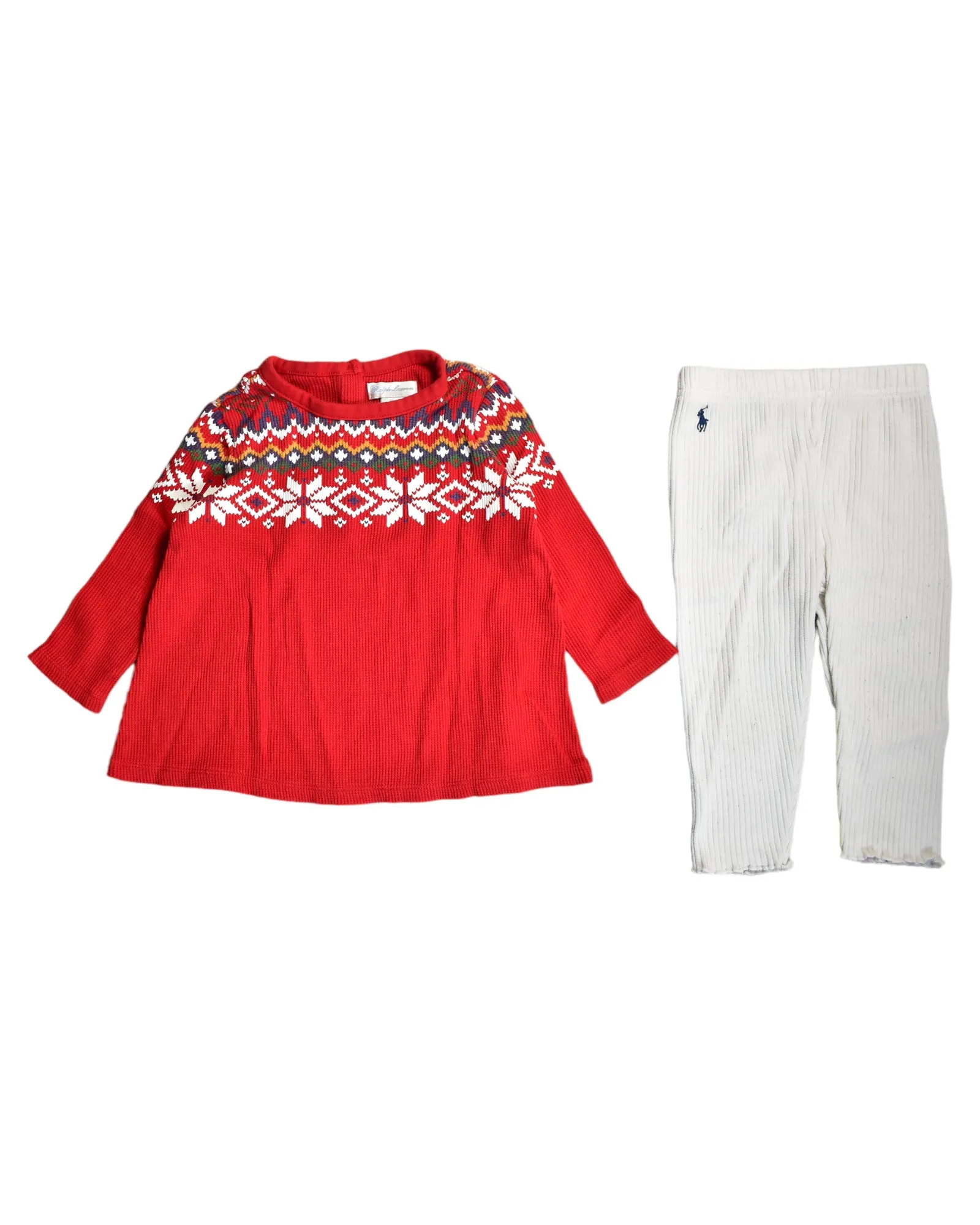 Ralph Lauren Long Sleeve Top and Legging Set 6-12M