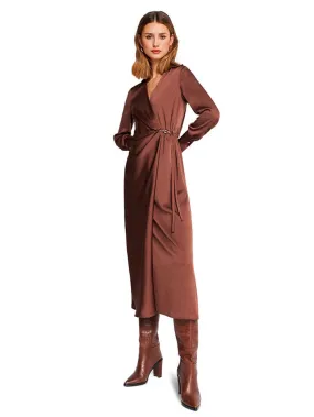 Riani Wrap Dress Toffee