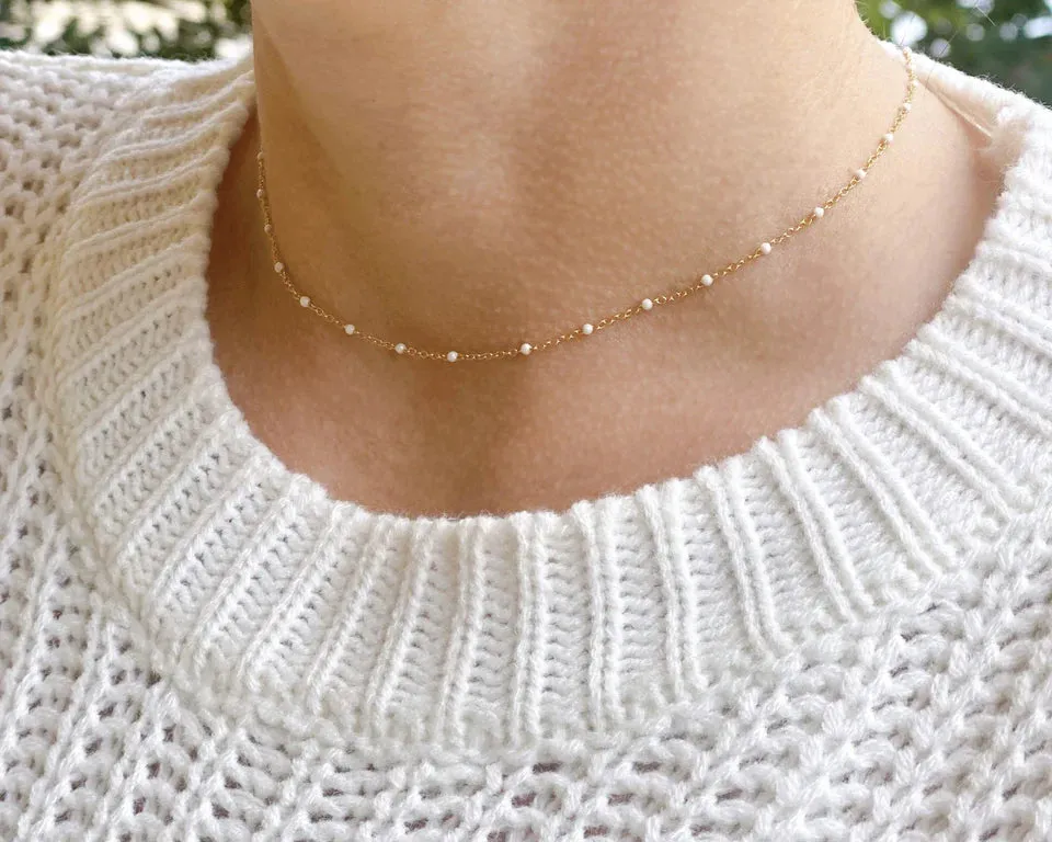 Simplicity Chain Necklace - Pearl