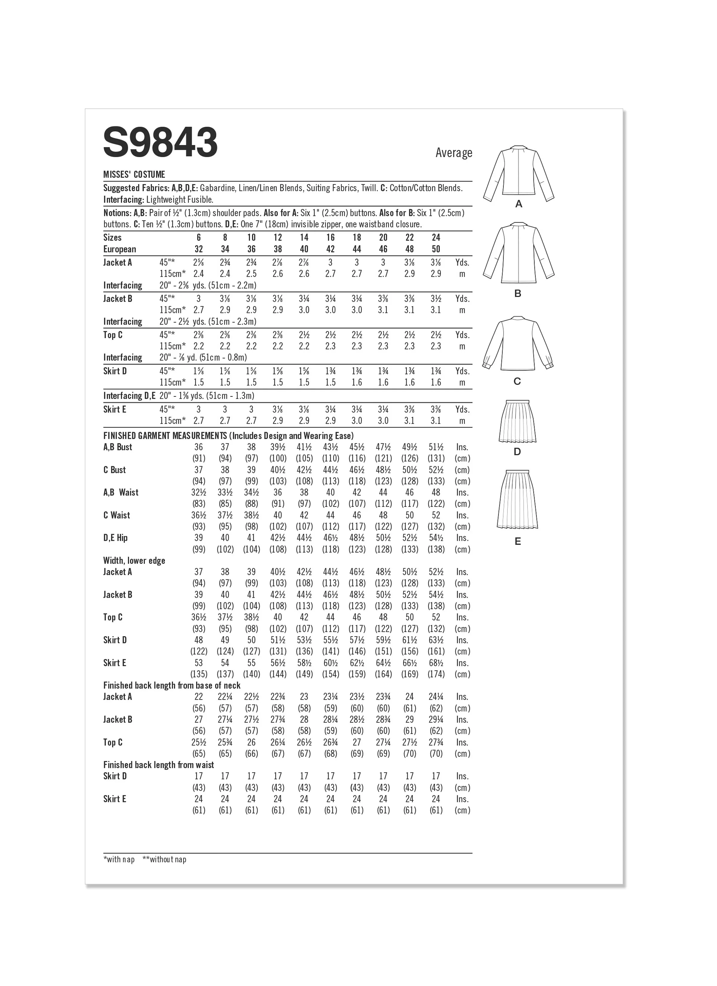 Simplicity Pattern 9843 Misses Costume