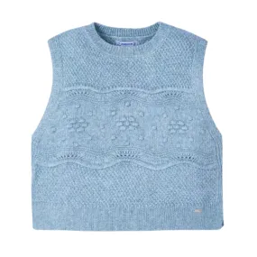 Sky Blue Knitted Vest