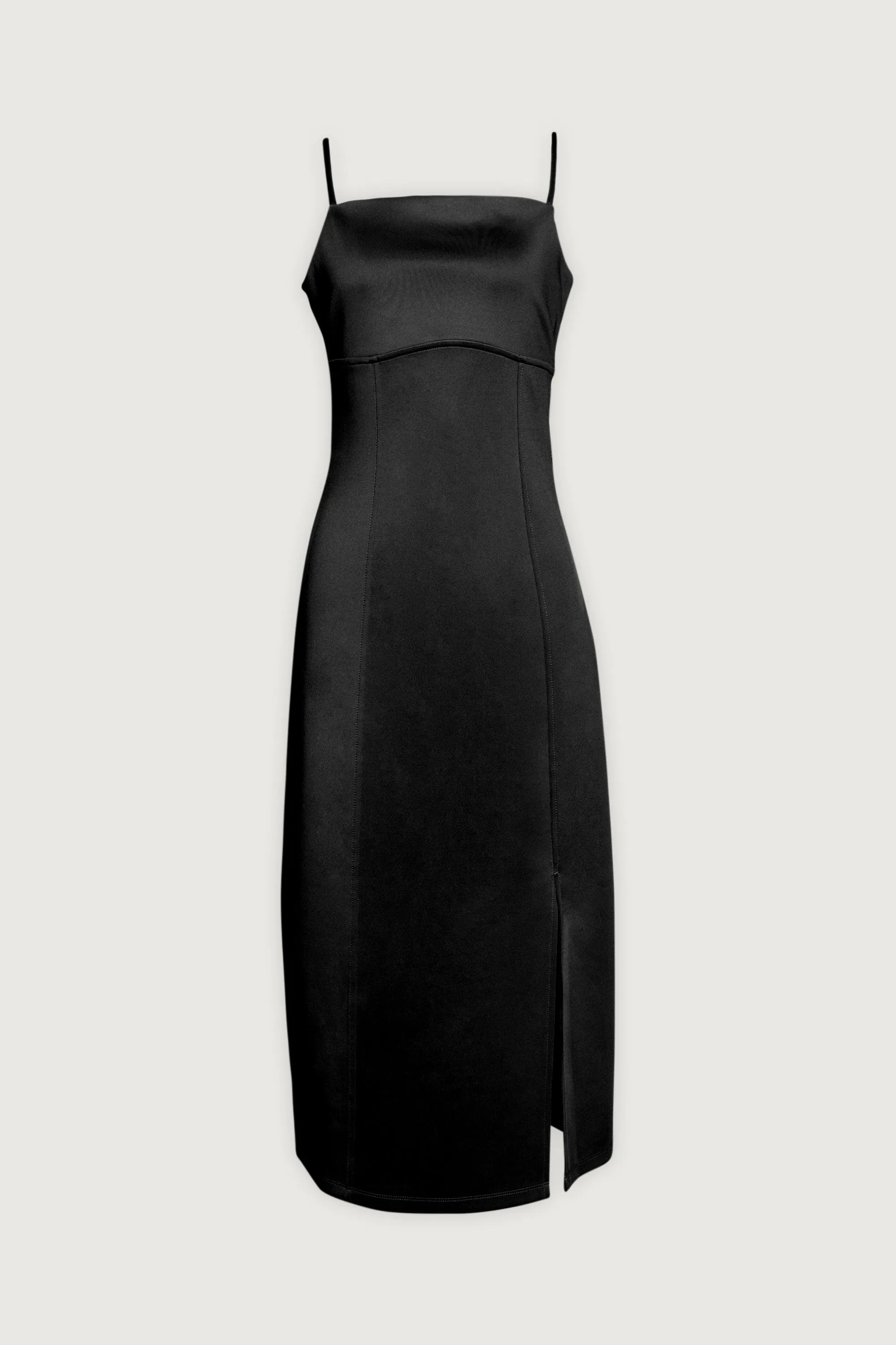 SQUARE NECKLINE MIDI DRESS