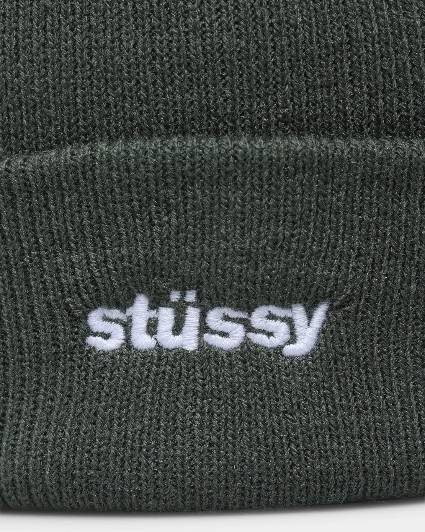 Stussy Italic Cuff Beanie Flight Green