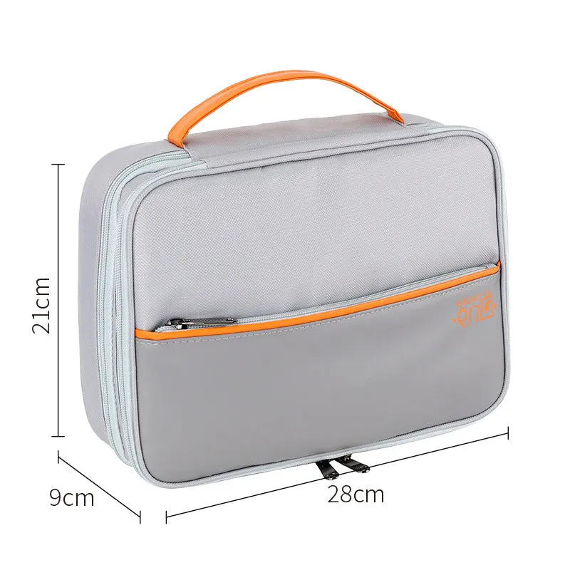 three-layer travel handbag