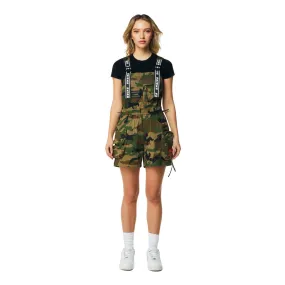 Utility Overall Shorts - Wood Camo