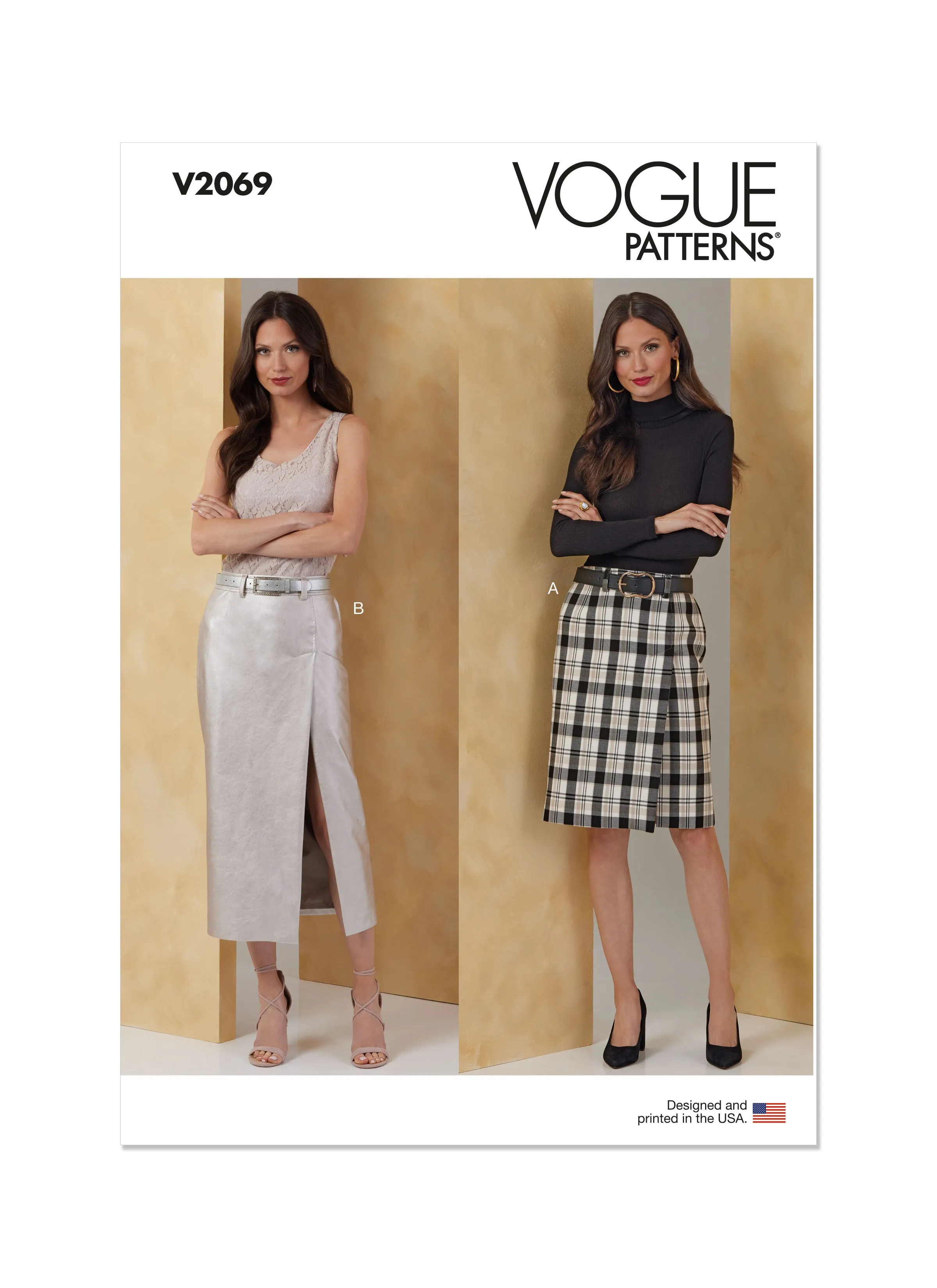 Vogue Sewing Pattern 2069 Misses' Skirt in Two Lengths