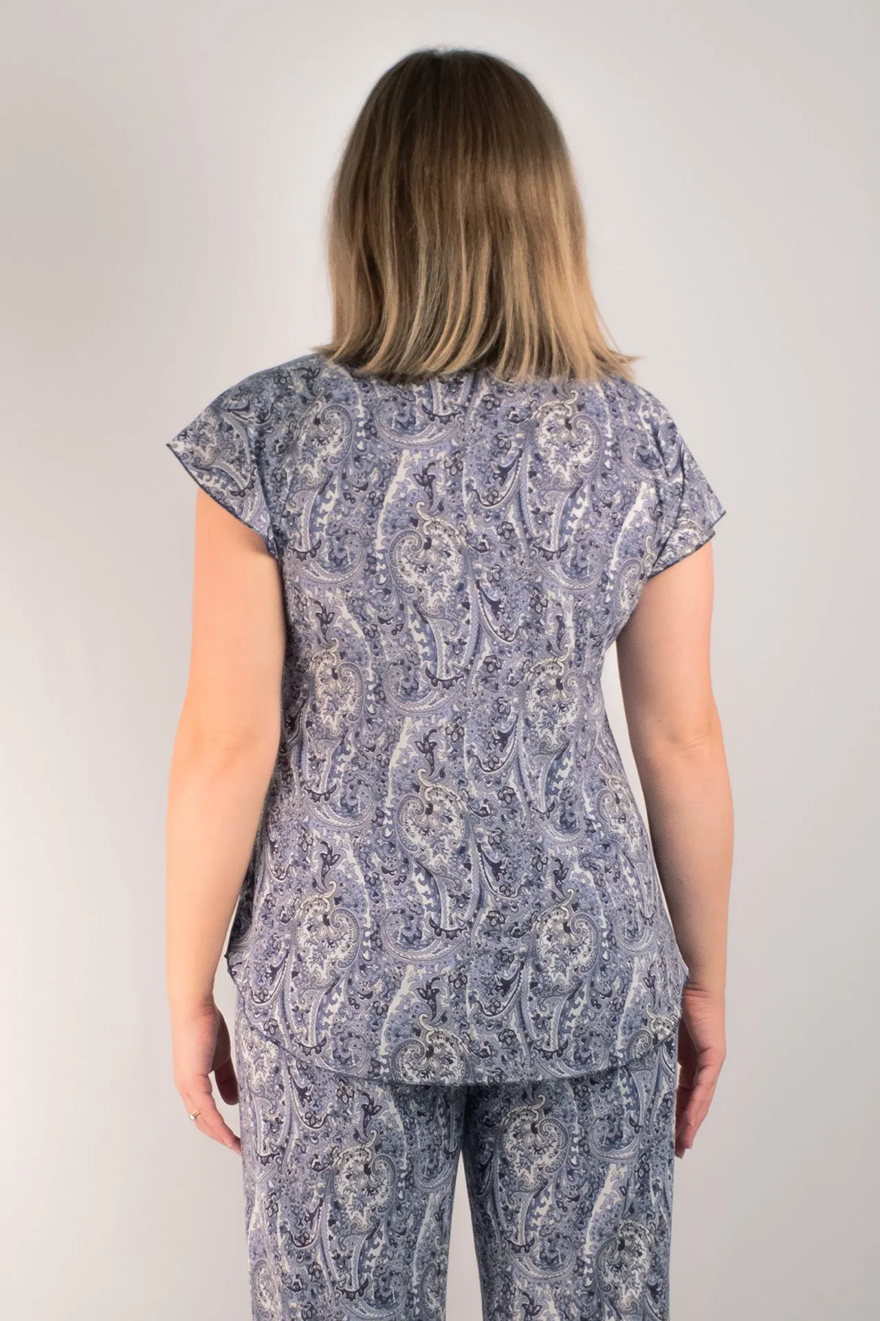 Wedgewood Print Short Sleeve Jersey Top