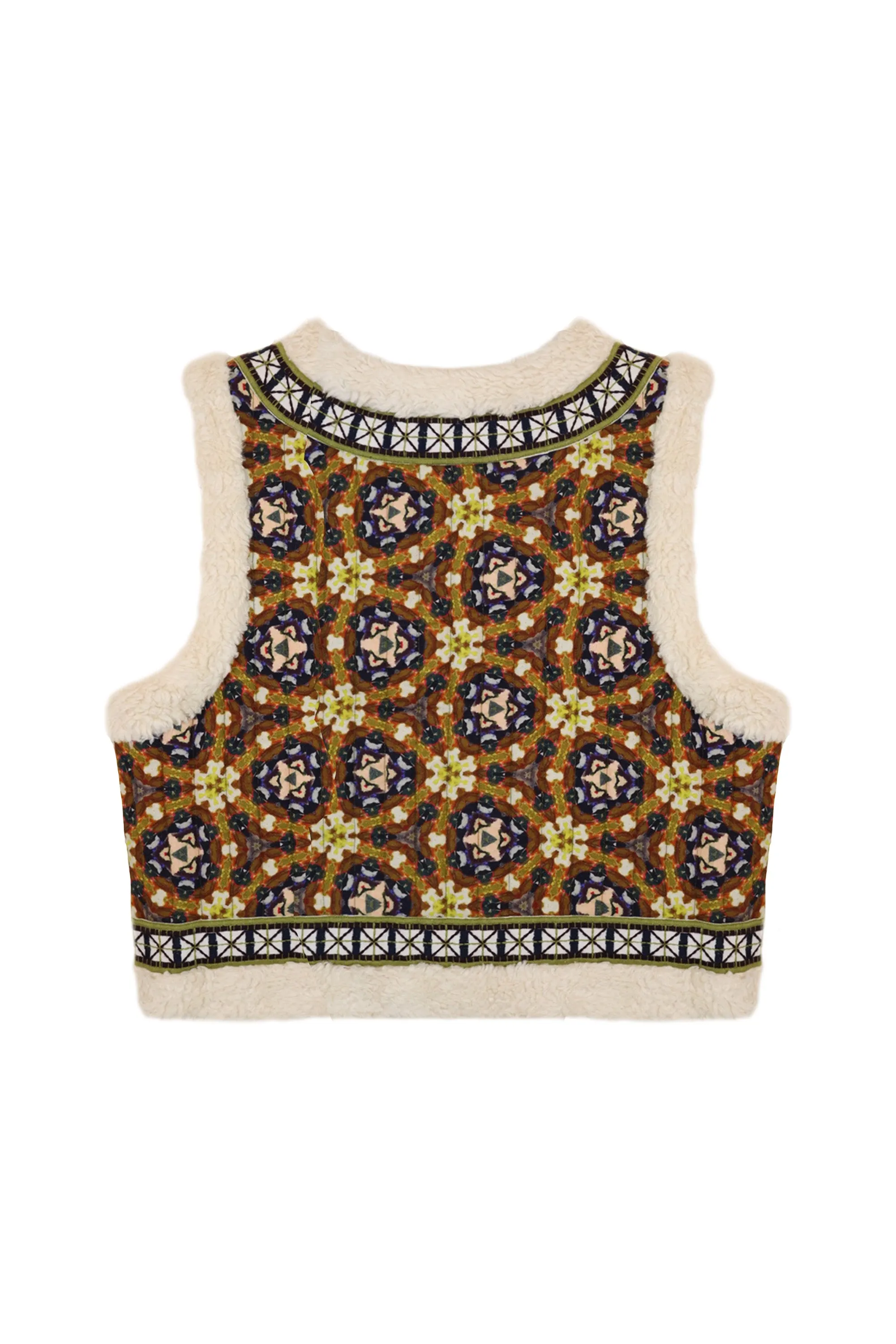 Willow Sherpa Reversible Vest - Chestnut Swirl