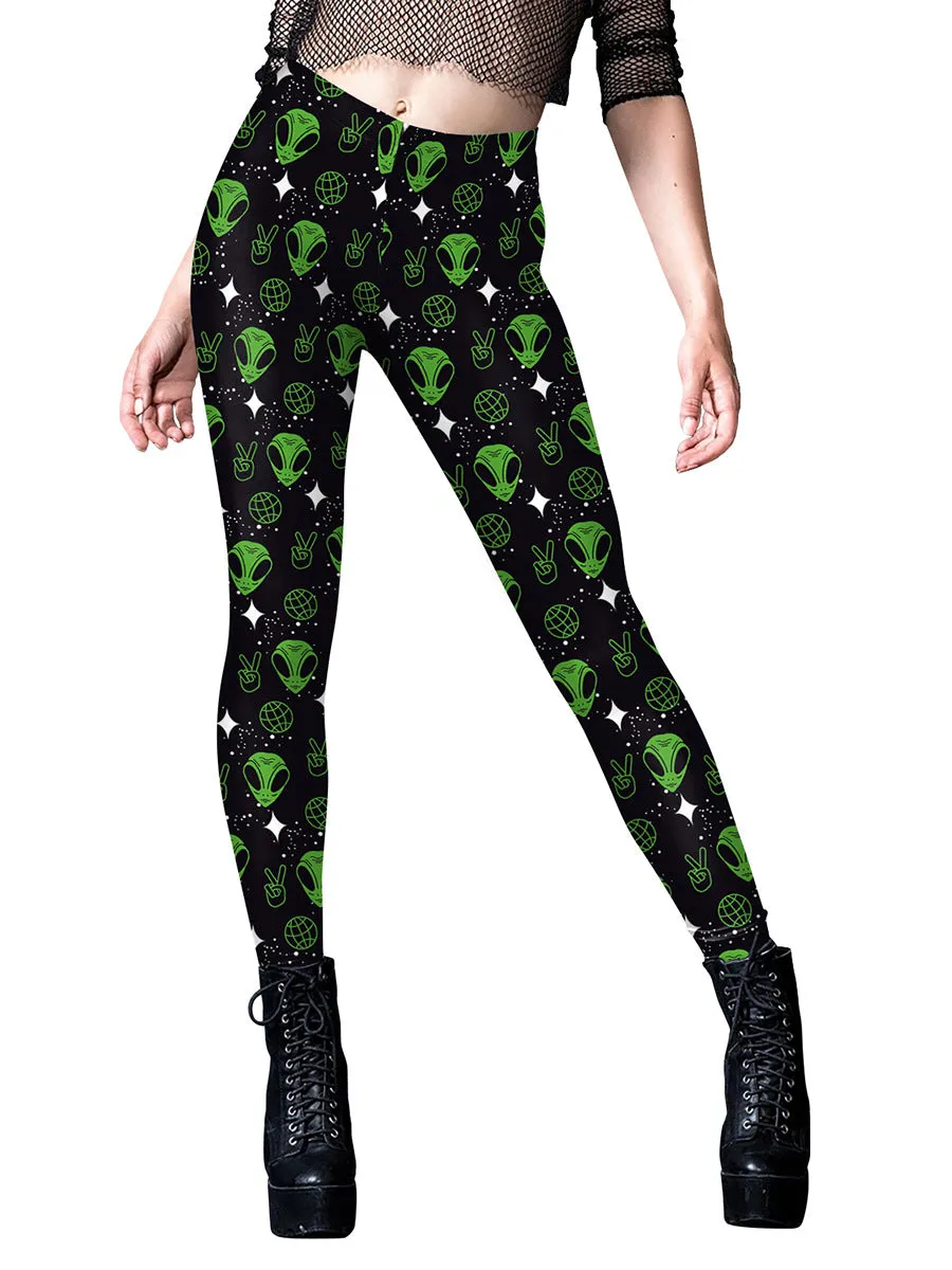 Women's Halloween Horror Hand Digital Printing Yoga Leggings