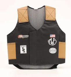 Youth M & F 5056401 Black Bigtime Rodeo Bull Rider Vest